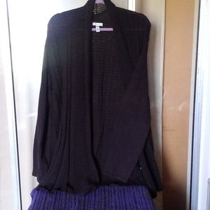Women's Croft & Barrow cardigan size 1X black knit
